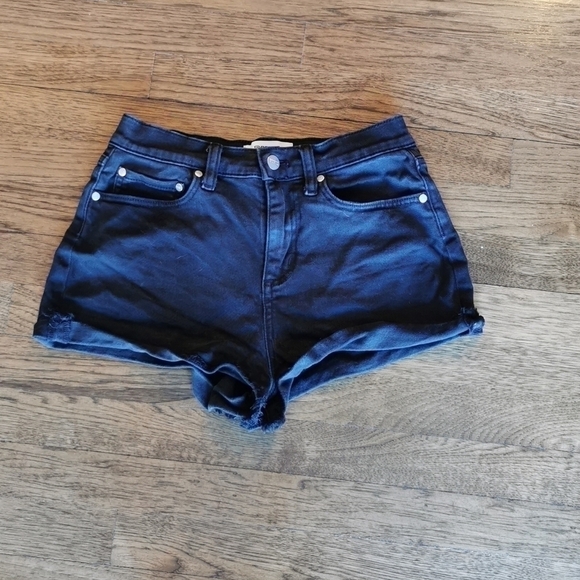 PINK Victoria's Secret Pants - PINK Victoria's Secret Black Denim Hi-Rise Shorts 4